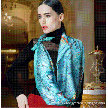 100% Pure Printed Fashion Silk Satin Scarf